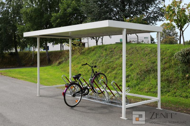 Védőtető alapegység egyoldalas  2870mm hosszú trapézlemez tetővel festett  szürkésfehér