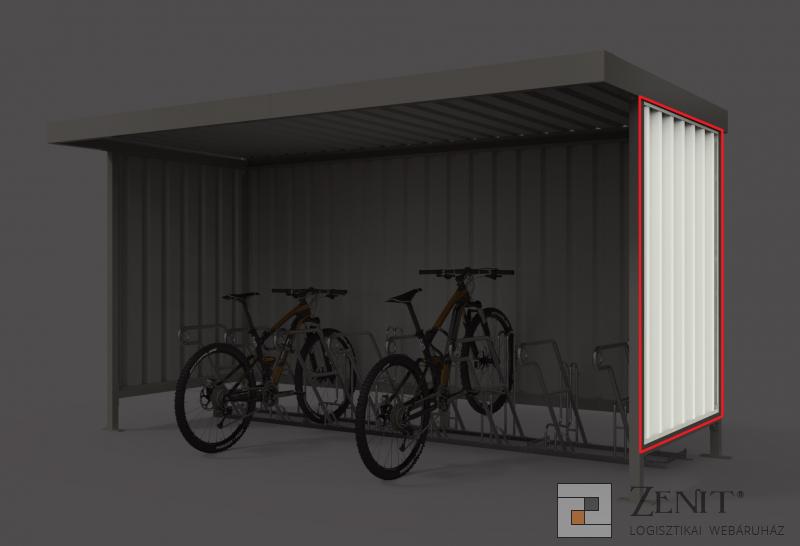 LEIPZIG oldalfal 1600mm trapézlemez jobbos vagy balos/db festett szürkésfehér színű