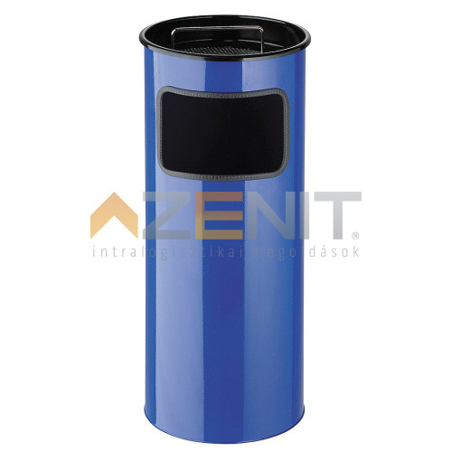 30 literes fém hamutartós hulladékgyűjtő kék színben
