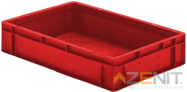 Műanyag szállítóláda 600×400×120 mm piros színben