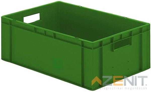 Műanyag szállítóláda 600×400×210 mm zöld színben